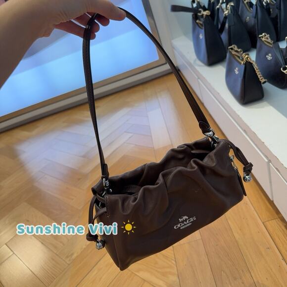 NWT Coach Faye Shoulder Bag CV529 Leather Wear 3 Ways Silver/Maple - Picture 2 of 12